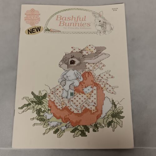 Cross Stitch Pattern Book Bashful Bunnies Priscilla Hillman 31 Pages - $8.95