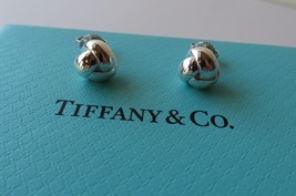 Tiffany &amp; Co. 18K White Gold Love Knot 9mm Stud Earrings New Backs &amp; Box... - £609.63 GBP