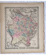 Antique Atlas Map RUSSIA No 21, 1855 Colton World Maps + - $915.15 MXN