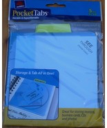 Avery Pocket Tabs - NEW IN PACKAGE - 5 TABS - DURABLE 7 REPOSITIONABLE -... - £5.44 GBP