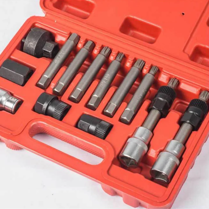 13-Piece Alternator Freewheel Pulley Tool Kit for Car Belt Removal - Compatibl - £37.91 GBP