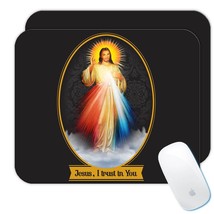 Jesus Divine Mercy : Gift Mousepad Catholic Christian Painting Faith Sacred Hear - £10.27 GBP