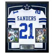 Deion Sanders Autographed Dallas Cowboys Jersey Framed BAS Signed Memorabilia - £1,002.57 GBP