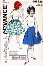 Girl&#39;s SKIRTS Vintage 1950&#39;s Advance Pattern 9836 Size 12 - £8.96 GBP