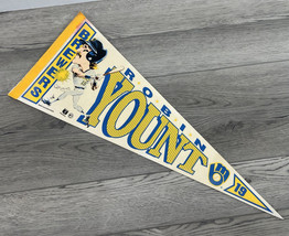 Vintage 1992 BREWERS Robin Yount 30” Felt pennant Milwaukee - £6.64 GBP