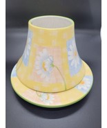 Yankee Candle Daisy Jar Candle Shade and Matching Plate Floral Cottageco... - $34.65