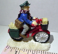 Lemax Christmas Village Newspaper Delivery Boy on Bicycle  - $22.72