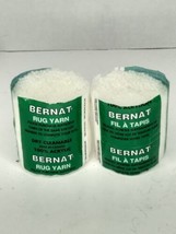 (2) Bernat Latch Hook Rug Yarn Pre-Cut 100% Acrylic White 5556 Dye Lot 5... - $9.89