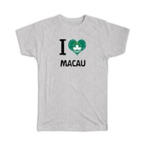 I Love Macau : Gift T-Shirt Heart Flag Country Crest Macanese Expat - £19.86 GBP
