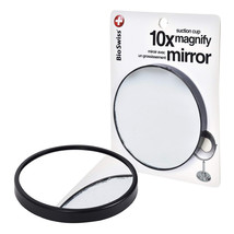 10 X Magnifying Mirror Makeup Compact Cosmetic Vanity Shave Suction Mount Travel - £13.58 GBP