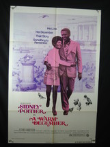 Warm DECEMBER-1973-ONE SHEET-SIDNEY POITIER-DRAMA-ROMANCE-INDEPENDENT Film FN/VF - £45.35 GBP