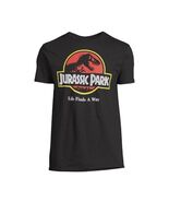 Jurassic Park Men&#39;s Classic Logo Graphic T-Shirt Black Crew Neck Size Small - €12,77 EUR