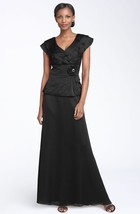 Cache Ruffled Rosette Gown Sz 10 Black - £67.49 GBP