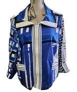 Berek XL Blazer Jacket Abstract  Multicolor Morning Mist Jacket Zip Up G... - $49.52 CAD