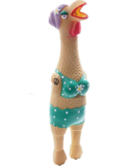 CHARMING PET RUBBER CHICKENS TOY SQUAWKER SQUEEKY FOR DOGS LARGE GRANDMA... - £14.85 GBP