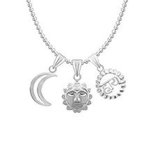 92,5 pendentifs en argent sterling, combo de Chand, Suraj et Hai pour femmes - £30.37 GBP