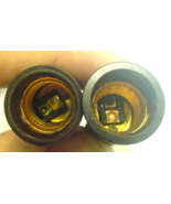 2 NOS Bakelite Screw Type Candelabra E12 Base Lamp Holder Socket - $329.07 MXN