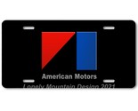 American Motors Inspired Art on Black FLAT Aluminum Novelty License Tag ... - £14.34 GBP