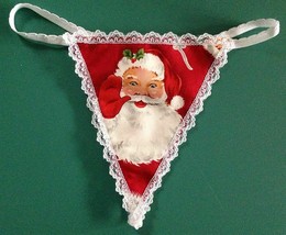New Womens Red SANTA CLAUS Christmas Gstring Thong Lingerie Panties Underwear - £15.01 GBP