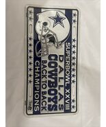 Vintage Dallas Cowboys Super Bowl XXVIII Metal License Plate Back To Back - €15,44 EUR