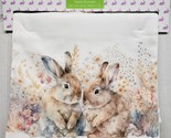 Fabric Printed Kitchen Table Runner(13&quot;x72&quot;) EASTER BUNNIES IN A FLOWER ... - $19.79
