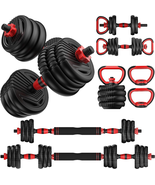 4 in 1 Weight Set, Dumbbell, Barbell, Kettlebell, Push-Up, Home Gym Fitn... - £147.33 GBP