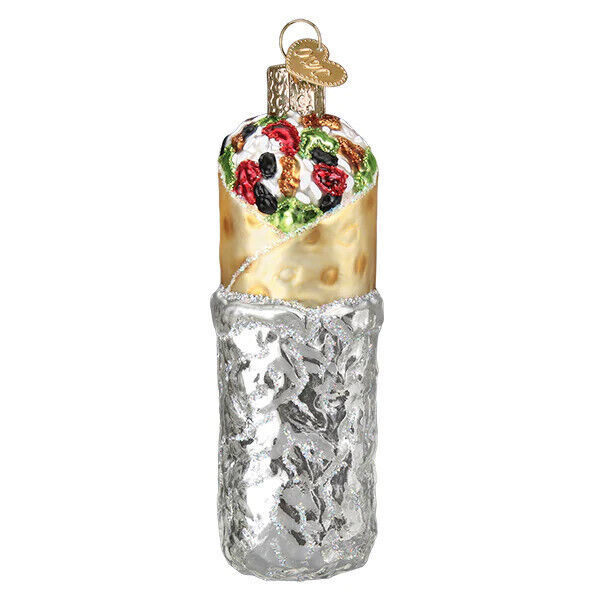 Primary image for OLD WORLD CHRISTMAS BURRITO POPULAR MEXICAN WRAP GLASS CHRISTMAS ORNAMENT 32412