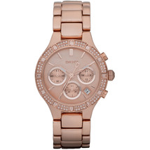 DKNY Women&#39;s Chambers Rose Gold Dial Watch - NY8508 - £82.10 GBP