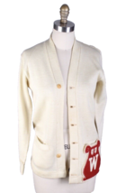 Vintage 50s Campus Wool Letter Sweater Williamsport W Band Jacket Sz 38 - $222.75