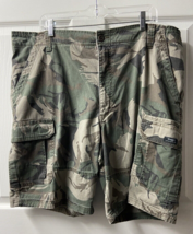 Wrangler Relaxed Fit Cargo Shorts Mens Size 42 Green Army Camo  Canvas Pockets - £11.00 GBP