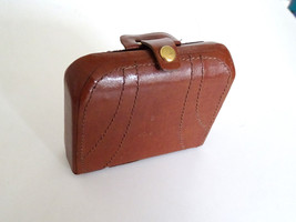 Vintage 1940&#39;s Quality Brown Leather Luggage for 14&quot;-16&quot; Doll - £25.91 GBP