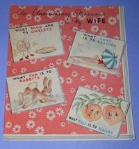 Vintage Anniversay Greeting Card 1940&#39;S 3D POP-UP To My Wife Scrapbooking - £15.97 GBP
