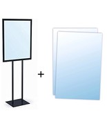 Black Bulletin 22&quot;W x 28&quot;H Sign Holder with Clear Lens Overlays - $71.15