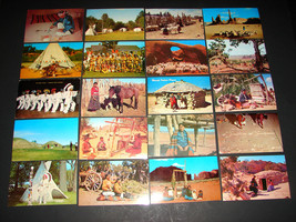 20 Vntg POSTCARDs Native American Indian Navajo Menominee Kiowa Koshare Ojibway - £9.88 GBP