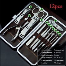 12Pcs Pedicure / Manicure Set Nail Clippers Cleaner Cuticle Grooming Kit... - £15.97 GBP