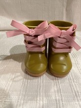Our Generation by Battat Doll Boots Tan Pink Ribbon Ties - £7.68 GBP