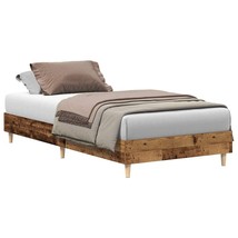 vidaXL Bed Frame Old wood Engineered wood, solid eucalyptus Small Single - $3,898.03 MXN
