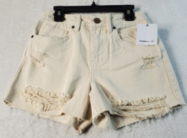 O&#39;Neill Shorts Womens Size 24 Beige Cotton 5-Pocket Design Belt Loops NWT - £17.46 GBP