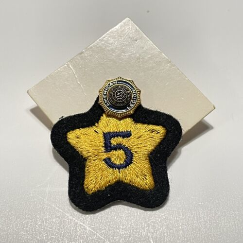 Small US American Legion gold tone Lapel Badge Vest Pin Souvenir Pin Back - $4.27