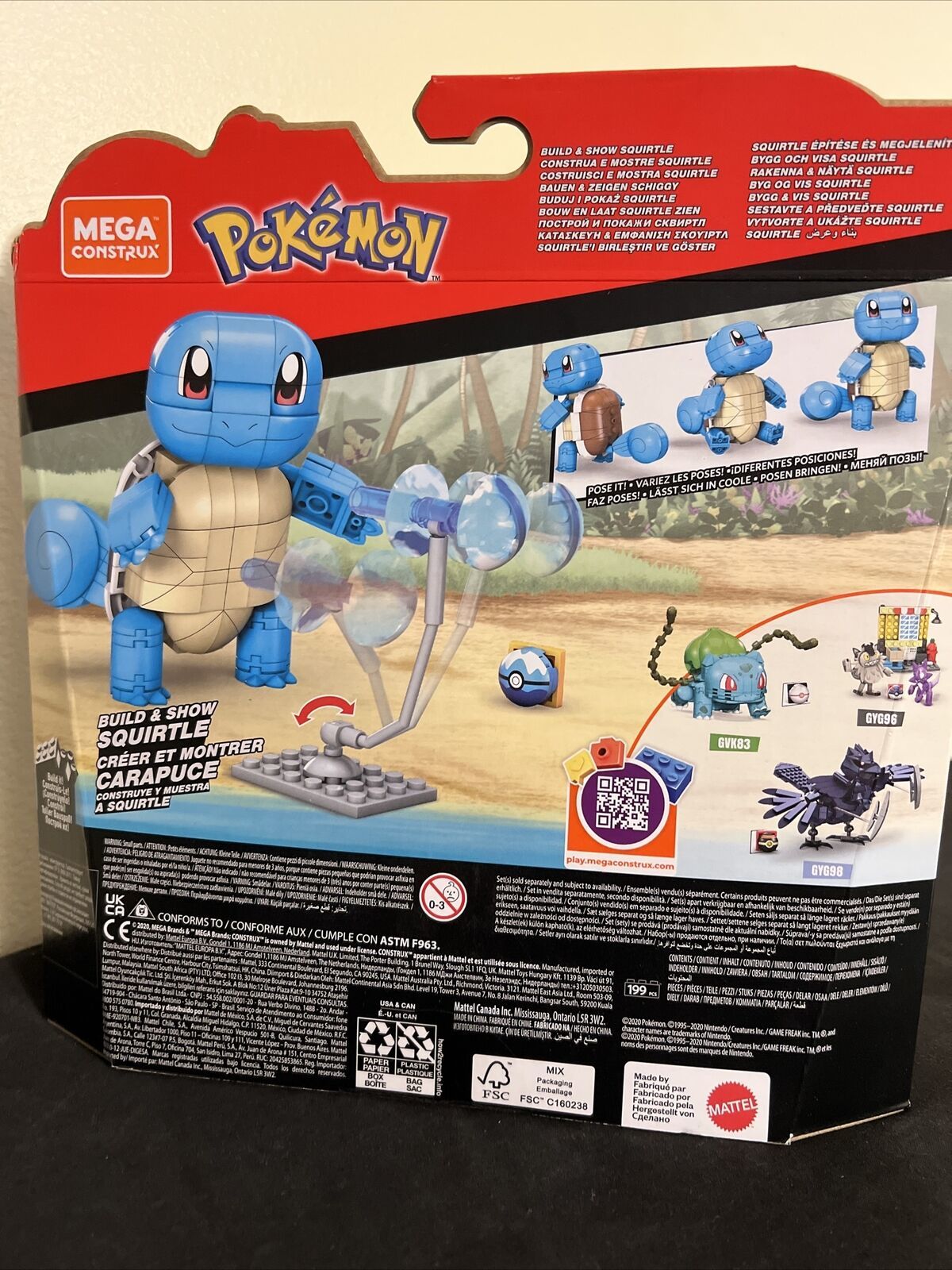 MEGA Construx - Pokemon Buildable Figure Set Char/Squirtle/Bulbasaur ...