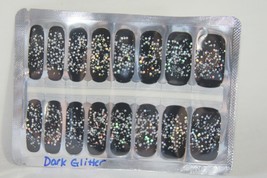 Nail Polish Strips (new) DARK GLITTER - BLACK W/ GLITTER - 16 - $10.89