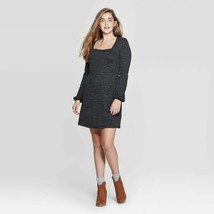 Dress Women&#39;s Xhilaration Size S Square Neck Sweater Mini Charcoal - £17.31 GBP