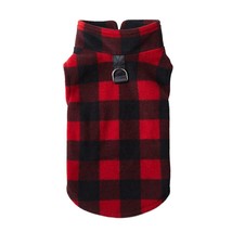 Christmas Dog Sweaters Red Plaid Small Dog Vest Jacket Soft Warm  Sweatshirt Pet - £48.24 GBP