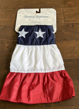 Tommy Bahama LARGE Embroidered Star Pleated Fan American Flag Bunting 36”x72 New - £47.95 GBP