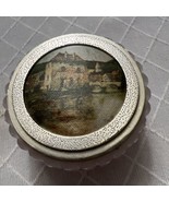 Vintage Round 2.5” Plastic Trinket Container With Cushion Top - $8.38