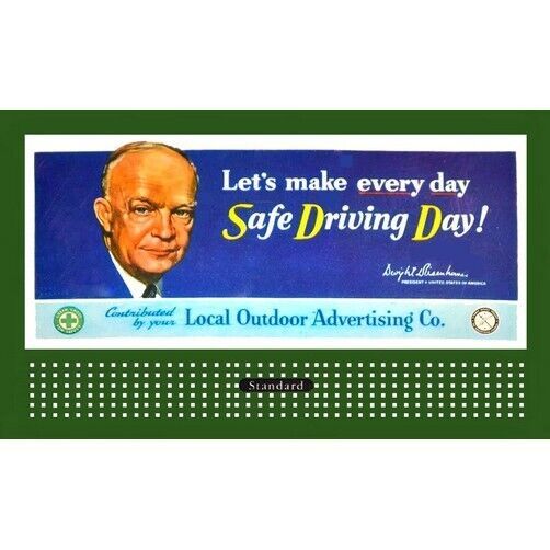 Primary image for SAFE DRIVING DAY DWIGHT EISENHOWER BILLBOARD INSERT for LIONEL 310/AMERICAN FLYE