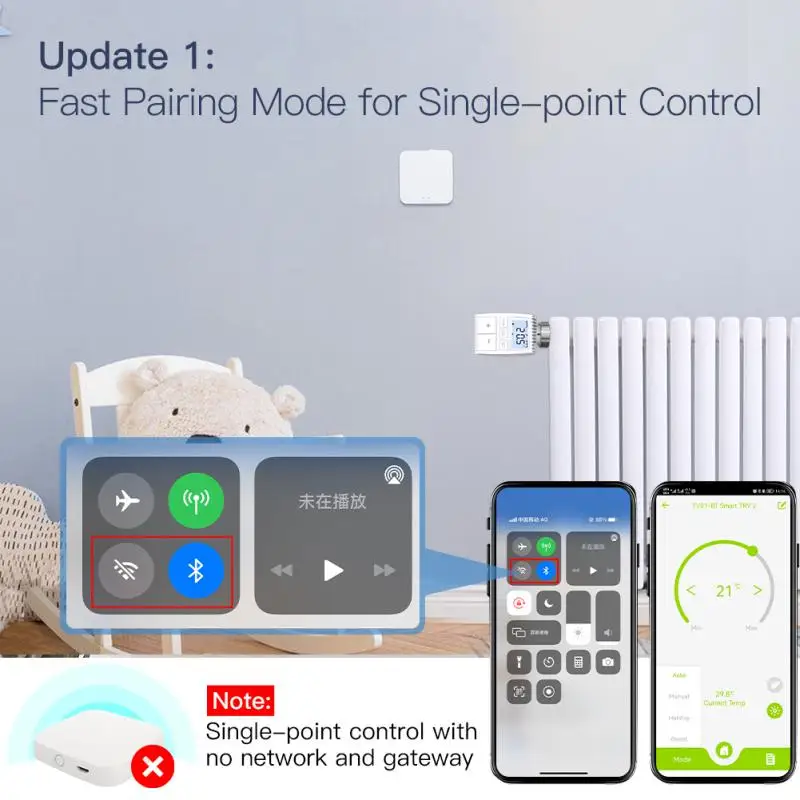 Ctuator valve smart thermostat temperature controller external sensor trv voice control thumb200