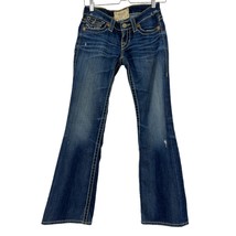 Big Star Jeans 25 short US 2 bootcut Liv womens denim embroidered distressed - £19.44 GBP