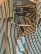 Polo Ralph Lauren Regent Men’s Classic Fit shirt 15 32/33 green blue white - £15.19 GBP