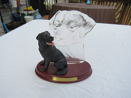 Black Lab Trusted Chum Dog Figurine by The Bradford Exchange 2003 - £10.91 GBP
